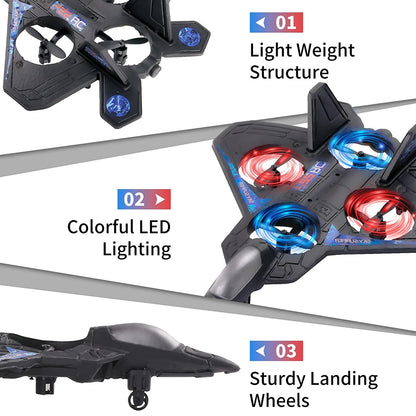 Remote Control Plane for Kids – RC Airplane Helicopter Toy Jet Drone for Boys &amp; Adults