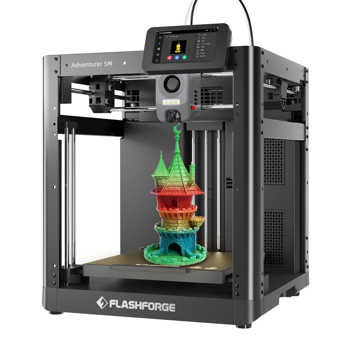 Adventurer 5M 3D Printer – High-Speed 600mm/s Printing, 8.7&quot; x 8.7&quot; x 8.7&quot; Build Volume, Black  2. Short &amp; Powerful: