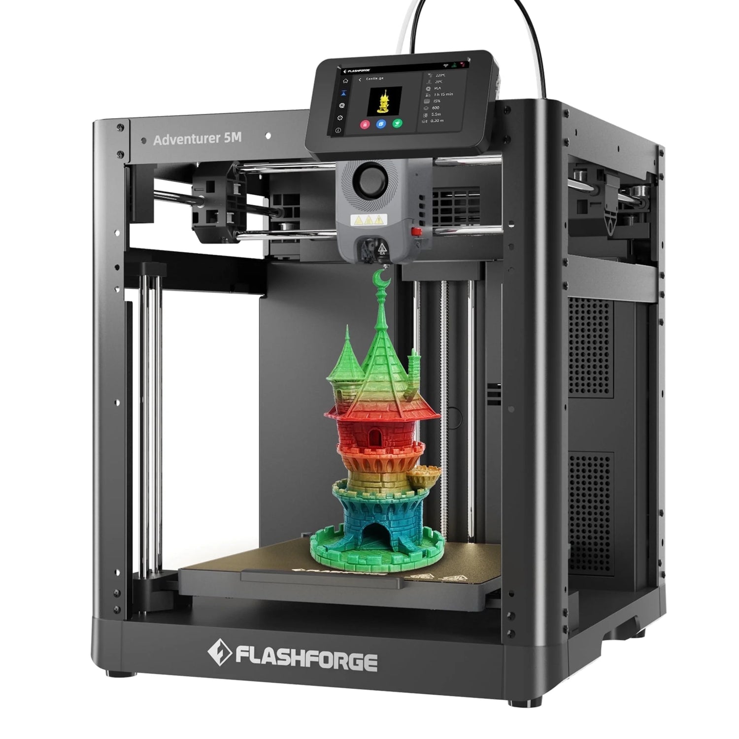 Adventurer 5M 3D Printer – High-Speed 600mm/s Printing, 8.7&quot; x 8.7&quot; x 8.7&quot; Build Volume, Black  2. Short &amp; Powerful: