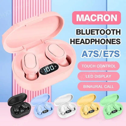 TWS Wireless Bluetooth Earbuds | Waterproof Bluetooth Headset with Noise Cancelling | In-Ear Stereo Sound &amp; Touch Control