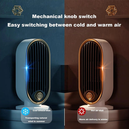 Small Electric Space Heater – 800W Fast Heating Ceramic Heater for Home, Bedroom, and Office