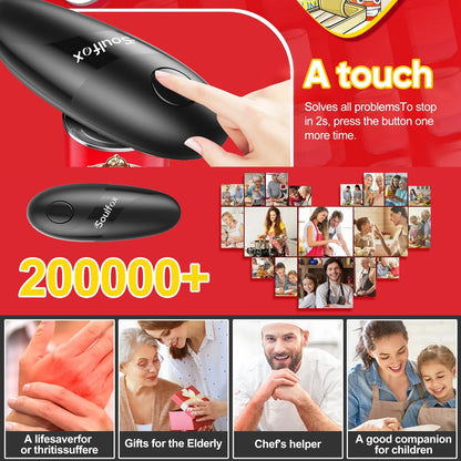 Electric Can Opener – One Touch Button, Battery Operated, Cordless, Hands-Free, Smooth Edge