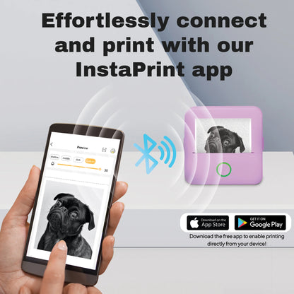 CTP500 Wireless Mini Thermal Printer &amp; Label Maker – Inkless Bluetooth Printer with Paper, Compatible with Android &amp; iOS (Purple)