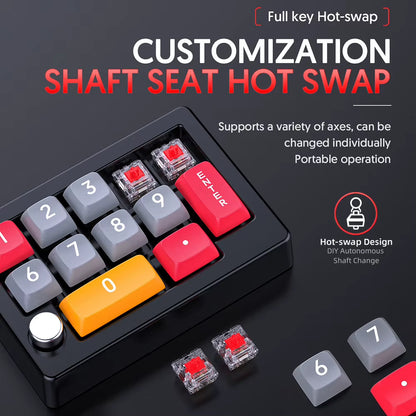 🎮 13-Key Wired Programmable Mechanical Gaming Keyboard – Fully Hot-Swappable Macro Keypad for Custom Setups