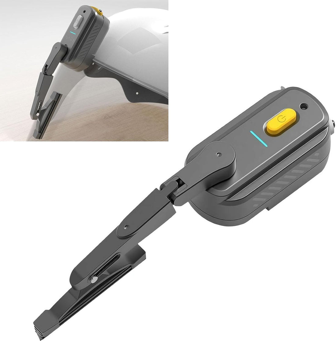 Rechargeable Motorcycle Helmet Wiper – Universal Waterproof Windshield Wiper for Full Face Helmets (800mAh Battery)