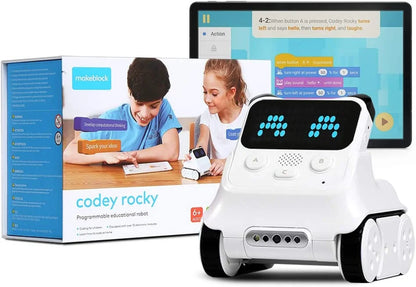 Codey Rocky 2-In-1 Coding Robot Toy for Kids  Programmable Remote Control Emo Robot Car | Supports Block-Based and Python Coding