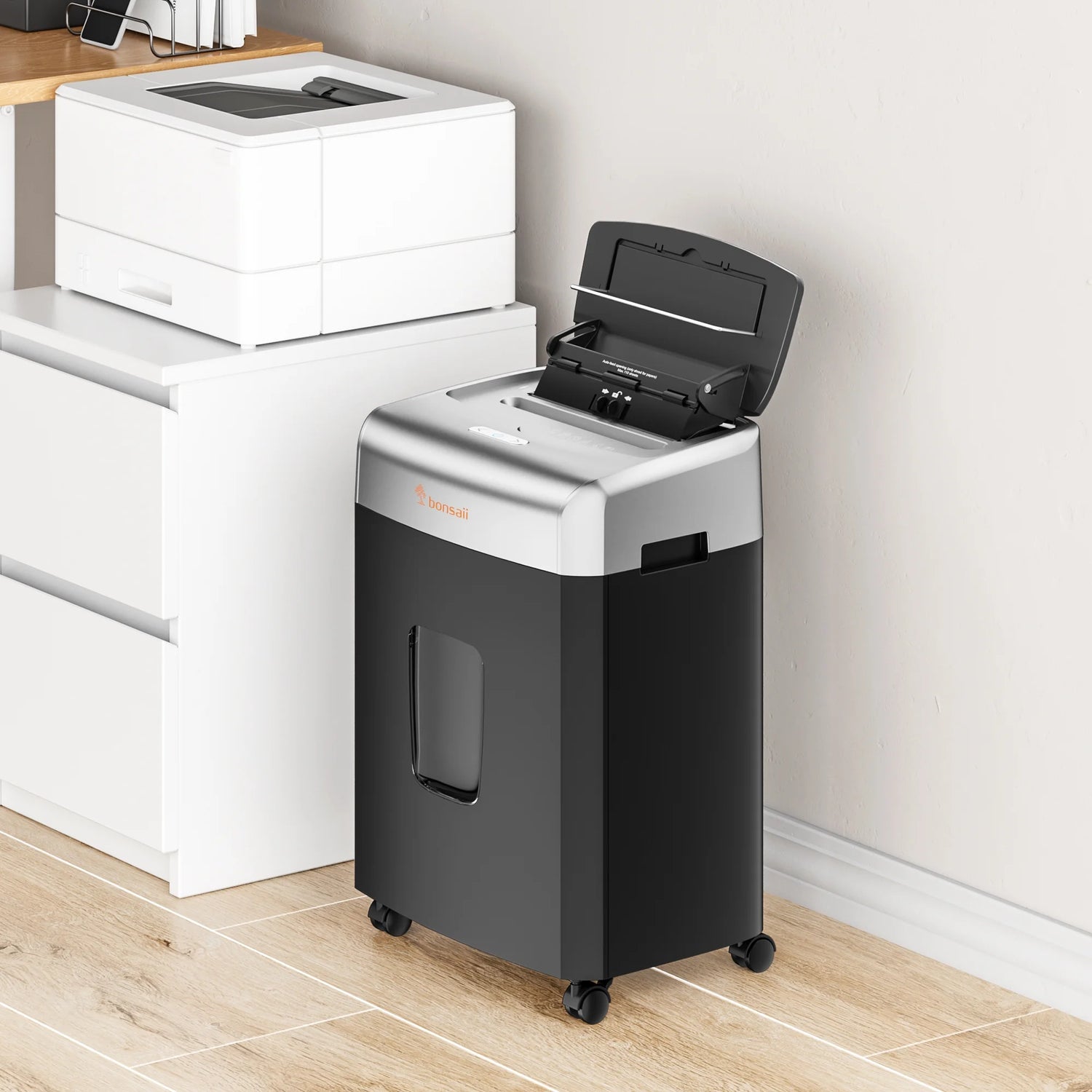 110-Sheet Auto-Feed Micro-Cut Paper Shredder – Heavy Duty Shredding for Maximum Security