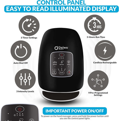 ACU PALM Cordless Hand Massager with Heat &amp; Compression – FSA/HSA Eligible Wrist and Hand Massager for Arthritis &amp; Carpal Tunnel Relief