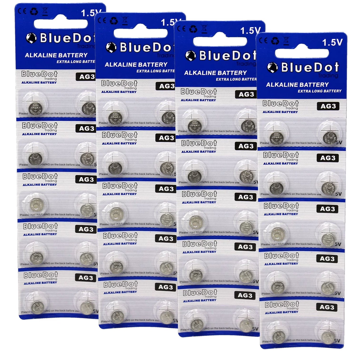 AG3 (LR41, LR736) Alkaline Button Cell Batteries – 40 Pack, Long-Lasting Power for Watches, Thermometers, Calculators &amp; More