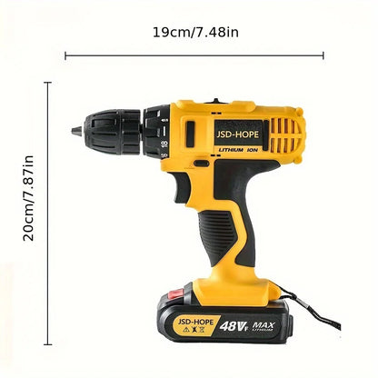 Electric Hand Drill &amp; Hammer Drill — Rechargeable Lithium Battery Powered Handgun Drill