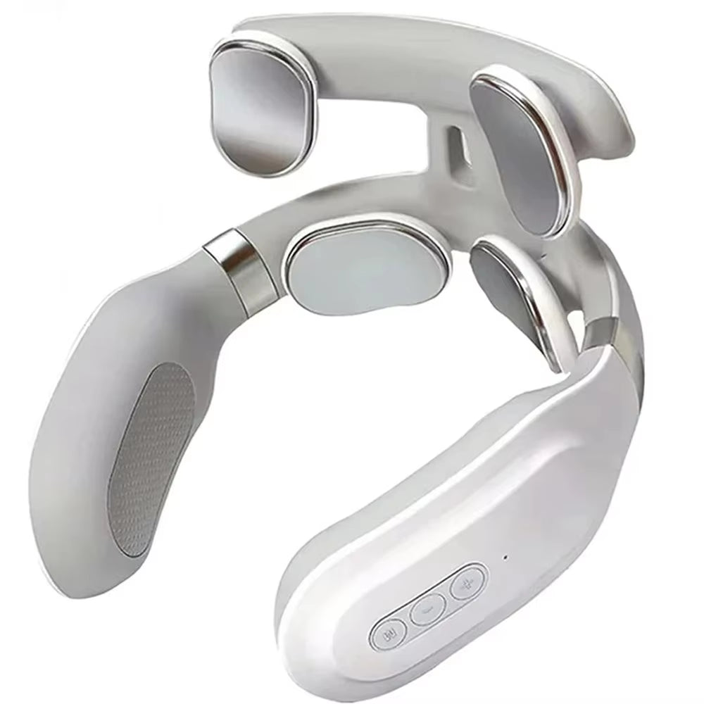 Heated Neck &amp; Spine Massager – 4D Head Relief with Vibration, Heat &amp; Breathing Light