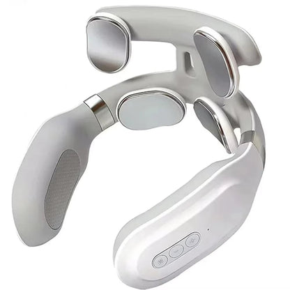 Heated Neck &amp; Spine Massager – 4D Head Relief with Vibration, Heat &amp; Breathing Light
