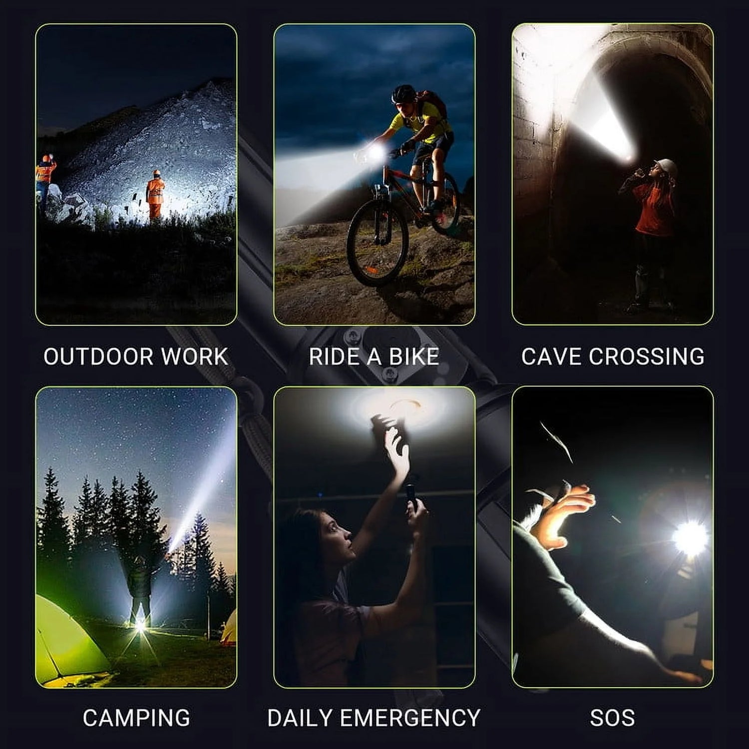 🔦 LED Flashlight, High Powered 10000 Lumens – 5 Modes, Zoomable, Waterproof, Rechargeable (2-Pack) | Emergency, Outdoor, Camping &amp; Home Use