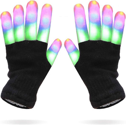 LED Colorful Flashing Finger Gloves – Glow Rave Toy for Teens &amp; Adults