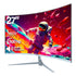 🖥️ 27-Inch Curved Monitor – 100Hz, FHD 1080P, 1800R Curvature, Frameless Design, Built-In Speakers – White