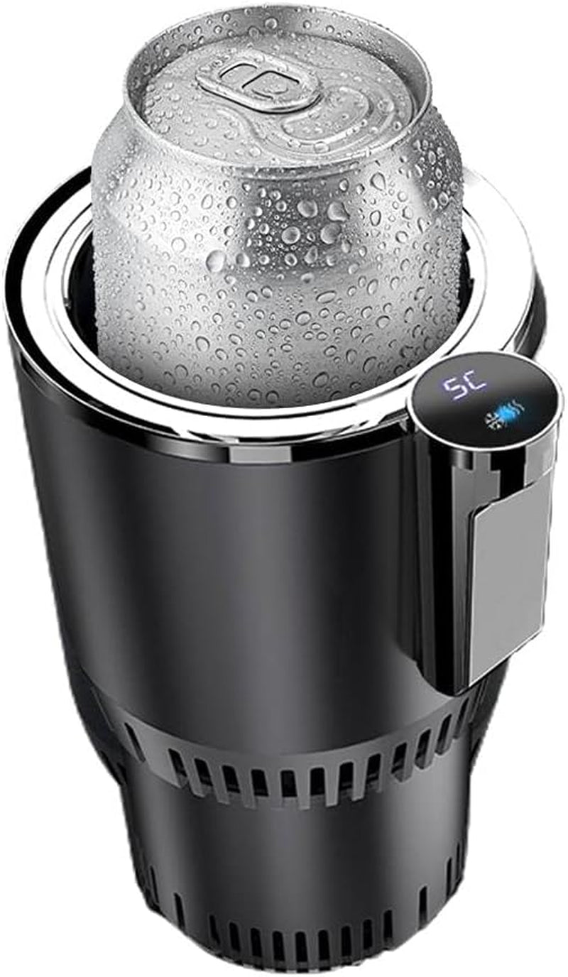 2-in-1 Smart Car Cup Warmer &amp; Cooler — Auto Heating &amp; Cooling Car Tumbler Holder (Black)