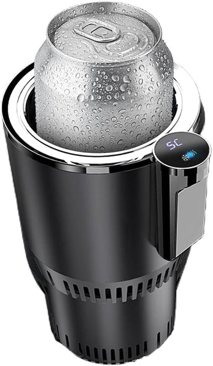 2-in-1 Smart Car Cup Warmer &amp; Cooler — Auto Heating &amp; Cooling Car Tumbler Holder (Black)