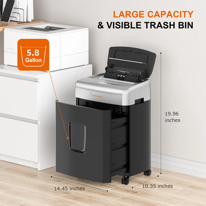 110-Sheet Auto-Feed Micro-Cut Paper Shredder – Heavy Duty Shredding for Maximum Security