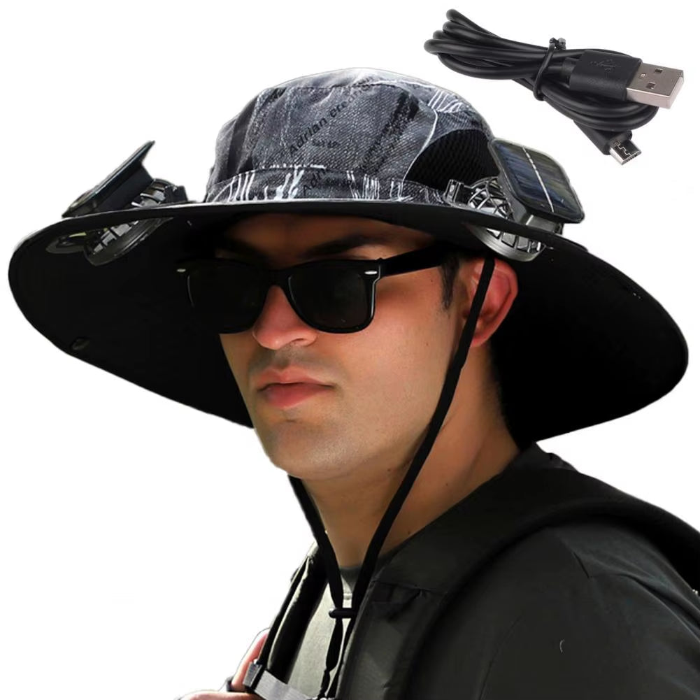 BreezeGuard™ Solar Fan Hat – Stay Cool with Hands-Free Sun-Powered Comfort