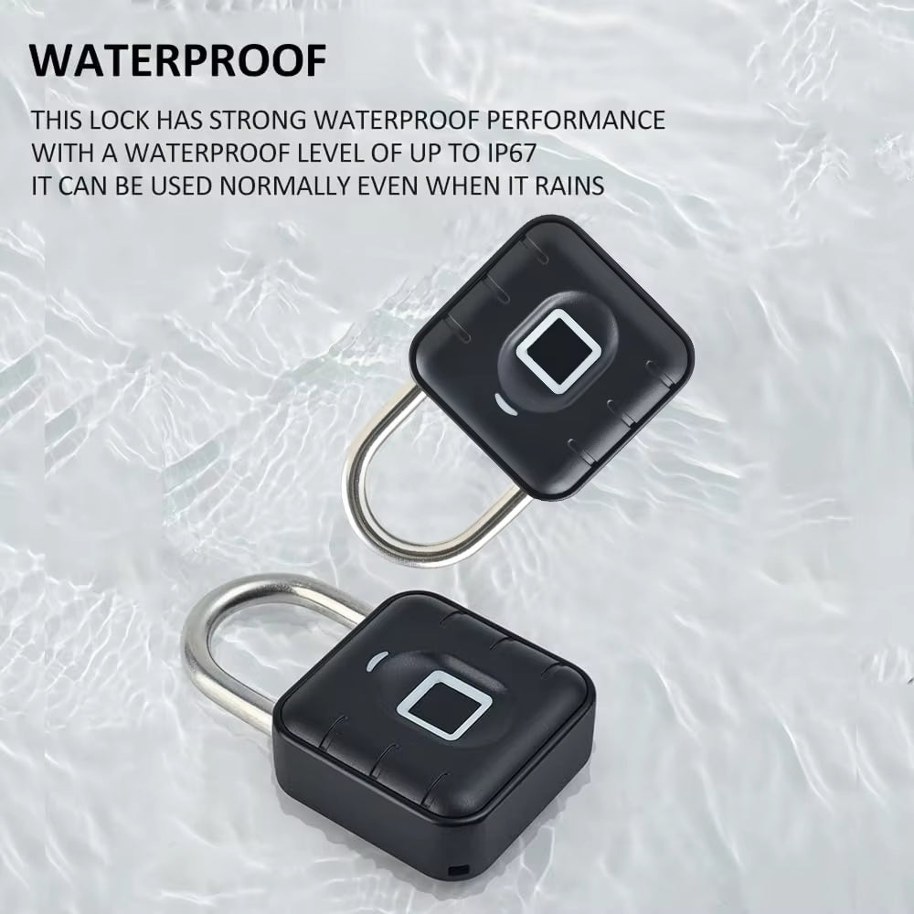 Tuya Bluetooth Fingerprint Padlock – Smart Electronic Lock with App Control, Temporary Passwords, IP67 Waterproof