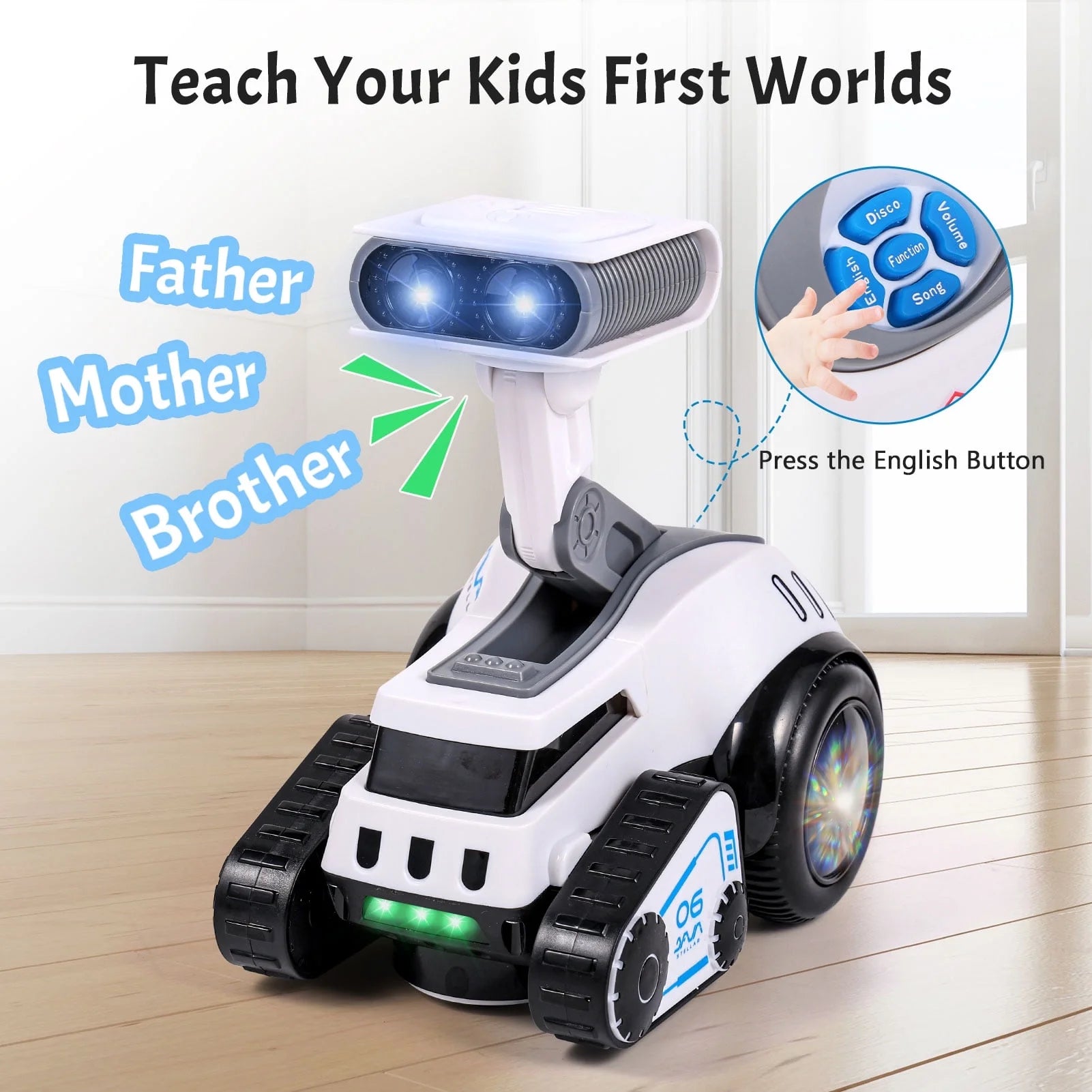 Smart Electronic Dancing Robot Toy for Kids – Music, Light-Up Eyes &amp; Adjustable Volume, Toddler Gift for Boys &amp; Girls
