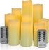 9-Pack Flameless Real Wax LED Pillar Candles – Battery Operated Ivory Electric Candles with Flickering Light, Remote Control & Timer, 300+ Hours Use for Halloween & Home Decor