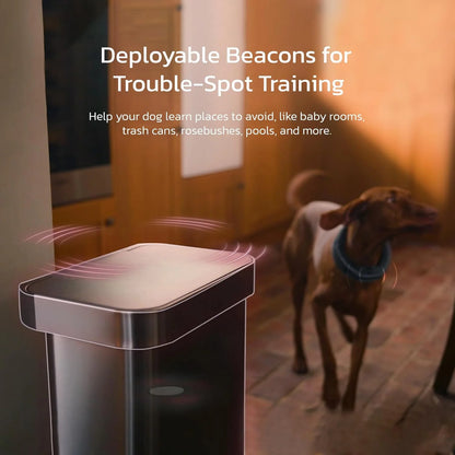 Wireless Fence GPS Dog Collar – AI Analysis, Precise Positioning, 5-Day Battery, IP68 Waterproof | Gray