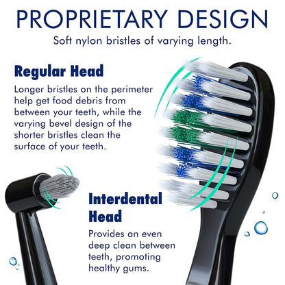 Duo Rechargeable Electric Toothbrush Set – Dual Handle for Adults &amp; Kids