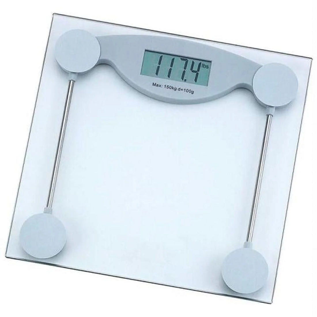 Glass Electronic Bathroom Scale – Digital Body Weight Scale with LCD Display, Precision Sensors &amp; Sleek Tempered Glass Design