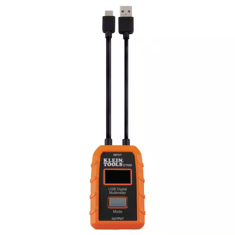 USB Digital Meter with USB-A and USB-C: