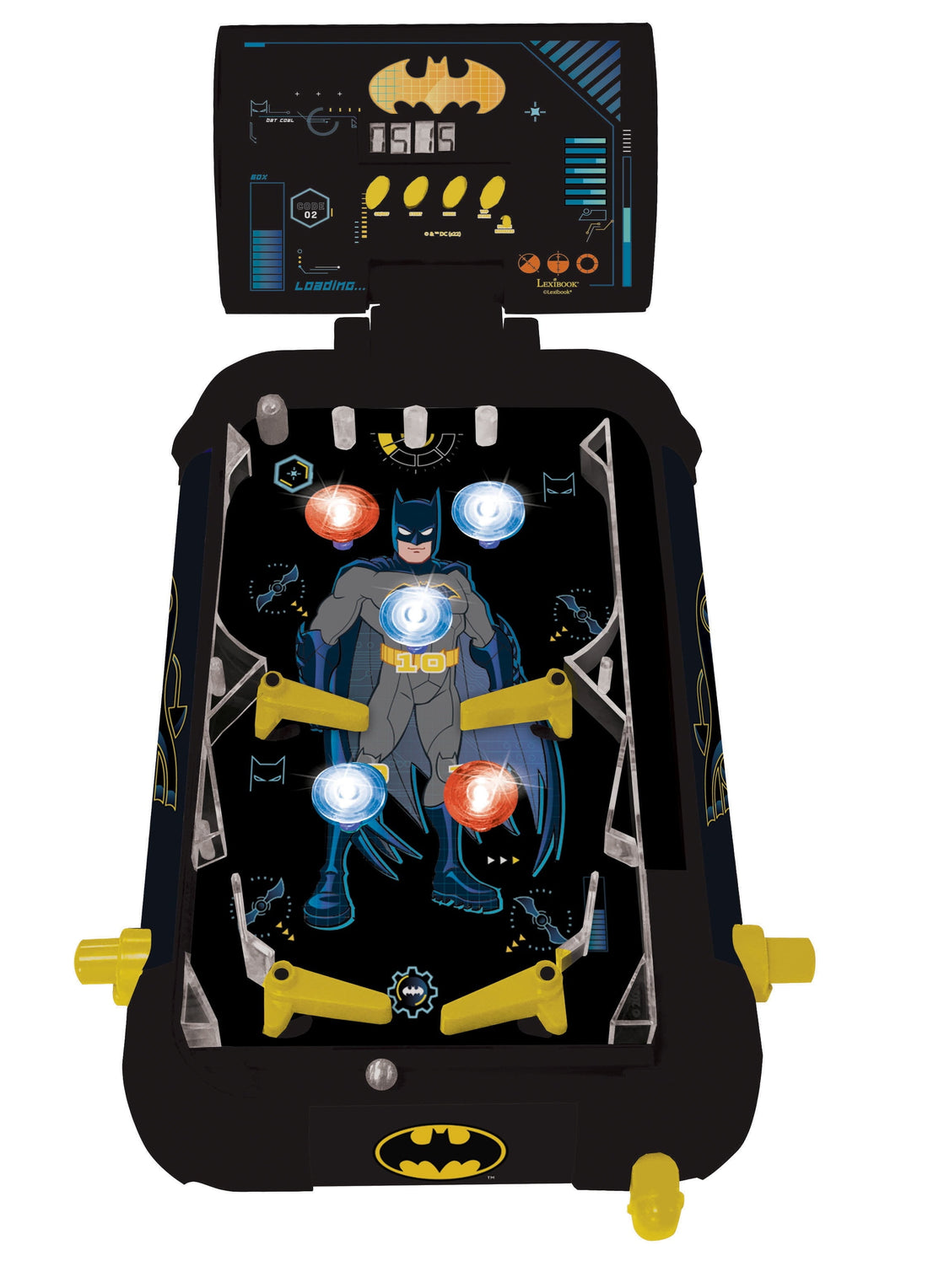 Batman Electronic Pinball Machine – JG610BAT with Lights, Sound Effects &amp; Digital Score Display