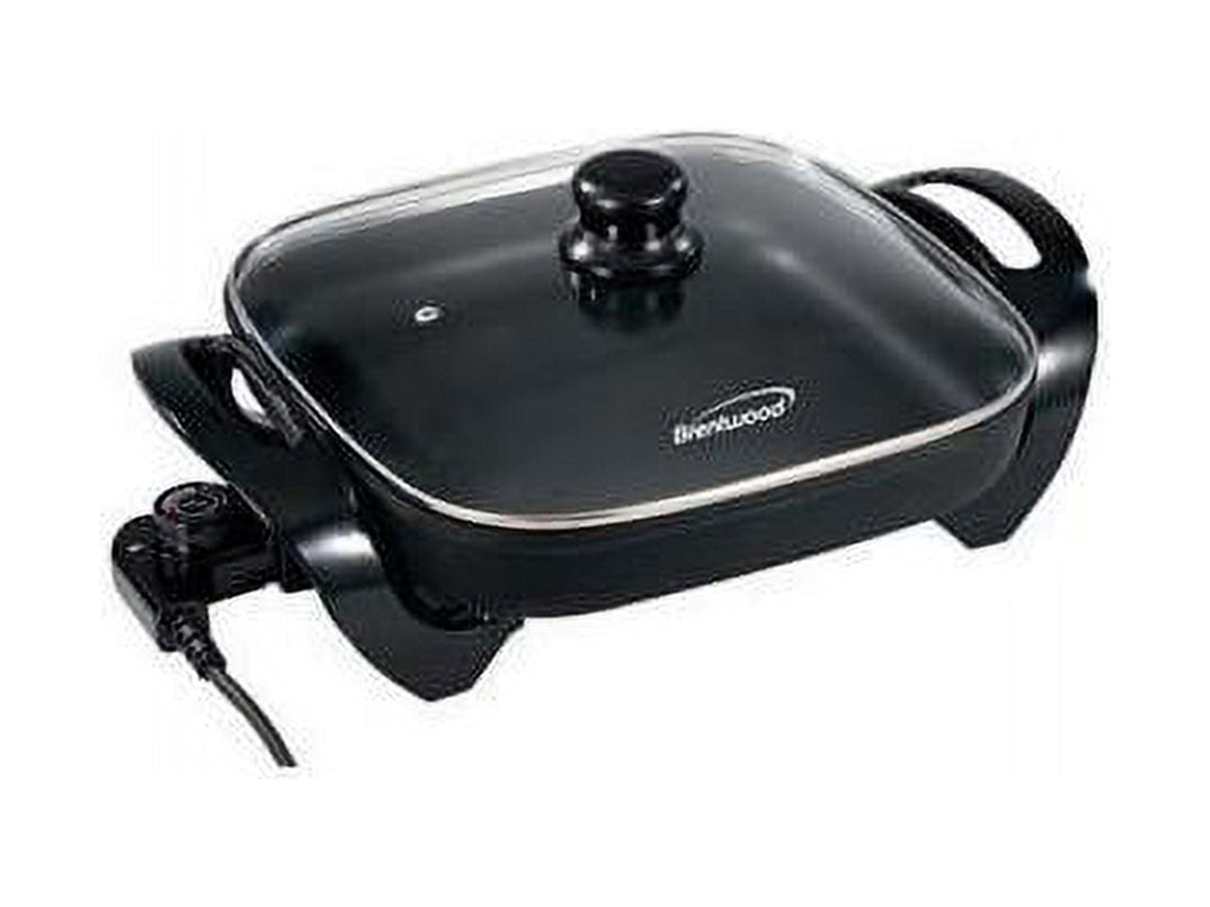 Nonstick Electric Skillet with Glass Lid – 12” 1,300W High-Power Skillet for Easy Cooking