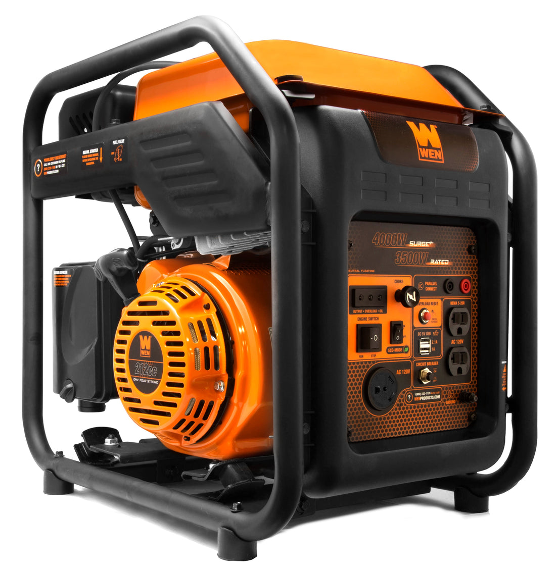 4000-Watt Gasoline Inverter Generator – Quiet Operation, Pull Cord Start, Portable Power for Home Backup, RVs &amp; Outdoor Use
