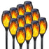 12-Pack Waterproof LED Solar Lights – Flickering Flame Effect Outdoor Lighting for Garden, Yard, Patio, Pathway