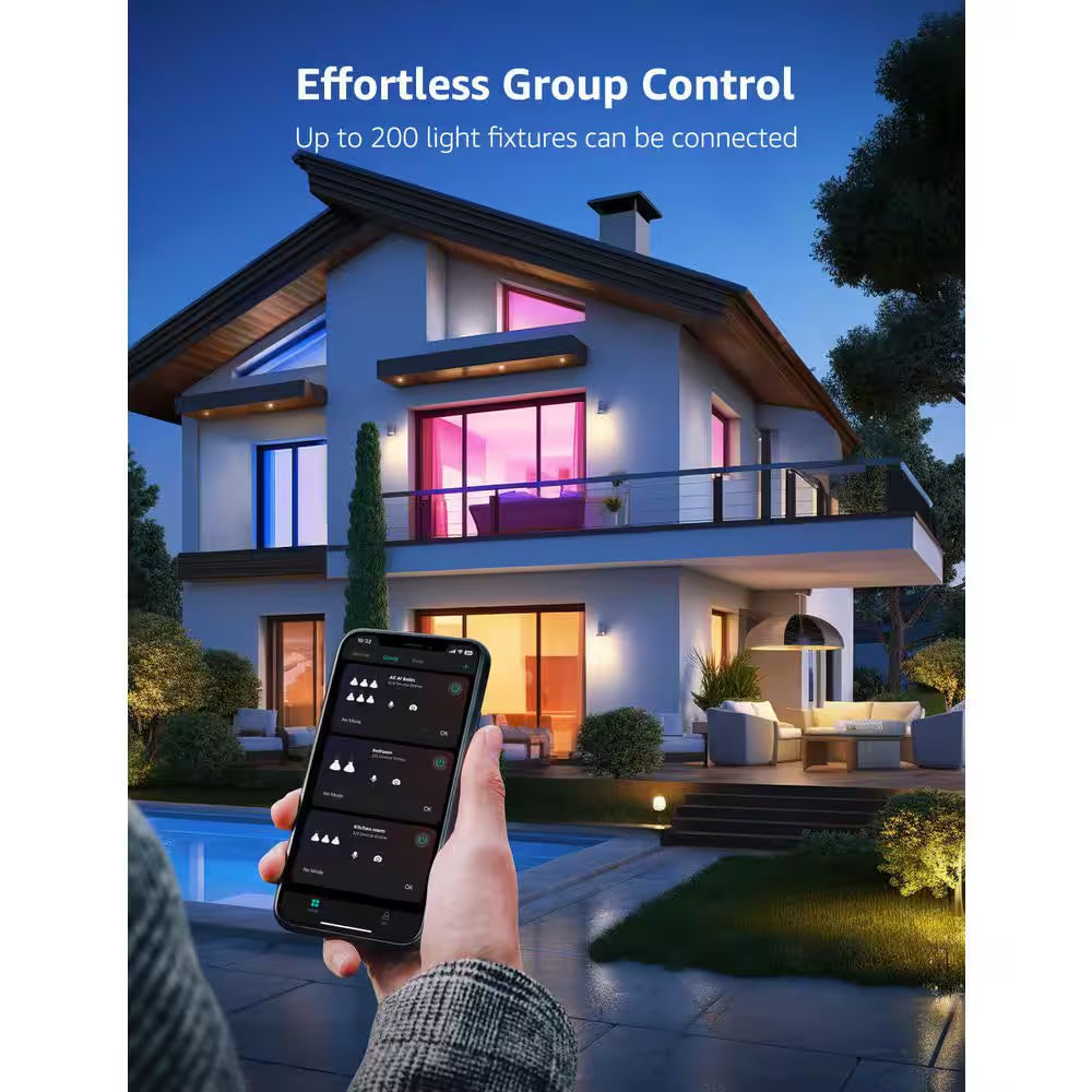 60-Watt Equivalent AI Smart BR30 Color Changing Flood LED Light Bulb with Voice Control (4-Pack)