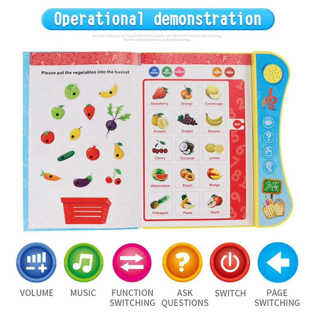 Educational Electronic Learning Book for Kids – Interactive Read &amp; Write Toy for Ages 2–6, Early Learning &amp; Writing Skills