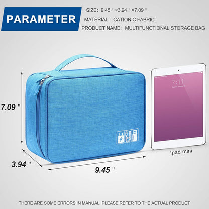 Electronics Organizer Travel Bag – Large Portable Cable Storage Case for Chargers, Cords, Power Banks &amp; Accessories