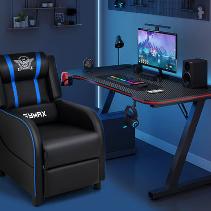 PU Leather Massage Gaming Recliner Chair with Side Pockets – Ergonomic Comfort for Gamers &amp; Relaxation Seekers