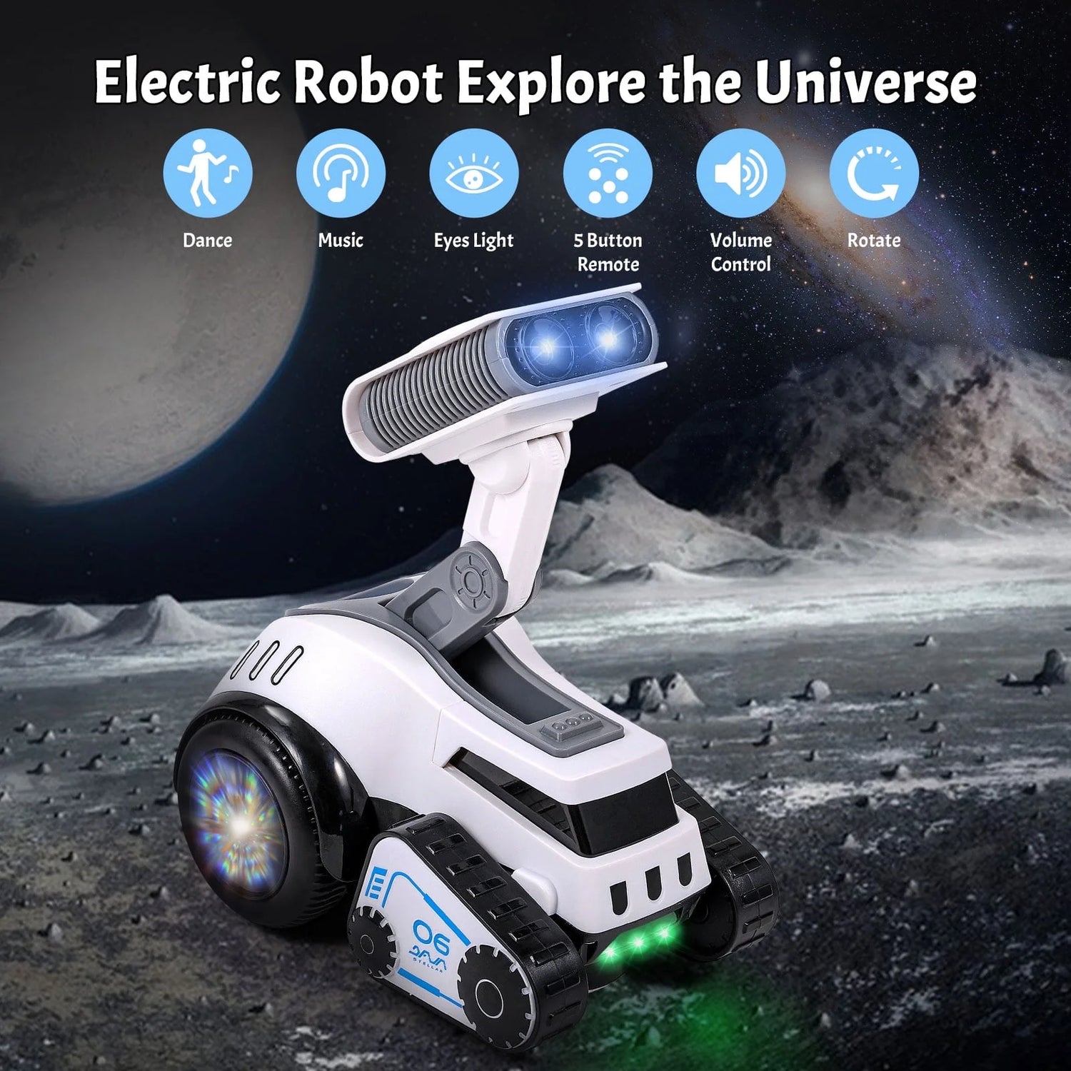 Smart Electronic Dancing Robot Toy for Kids – Music, Light-Up Eyes &amp; Adjustable Volume, Toddler Gift for Boys &amp; Girls