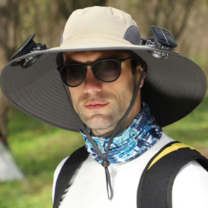 BreezeGuard™ Solar Fan Hat – Stay Cool with Hands-Free Sun-Powered Comfort