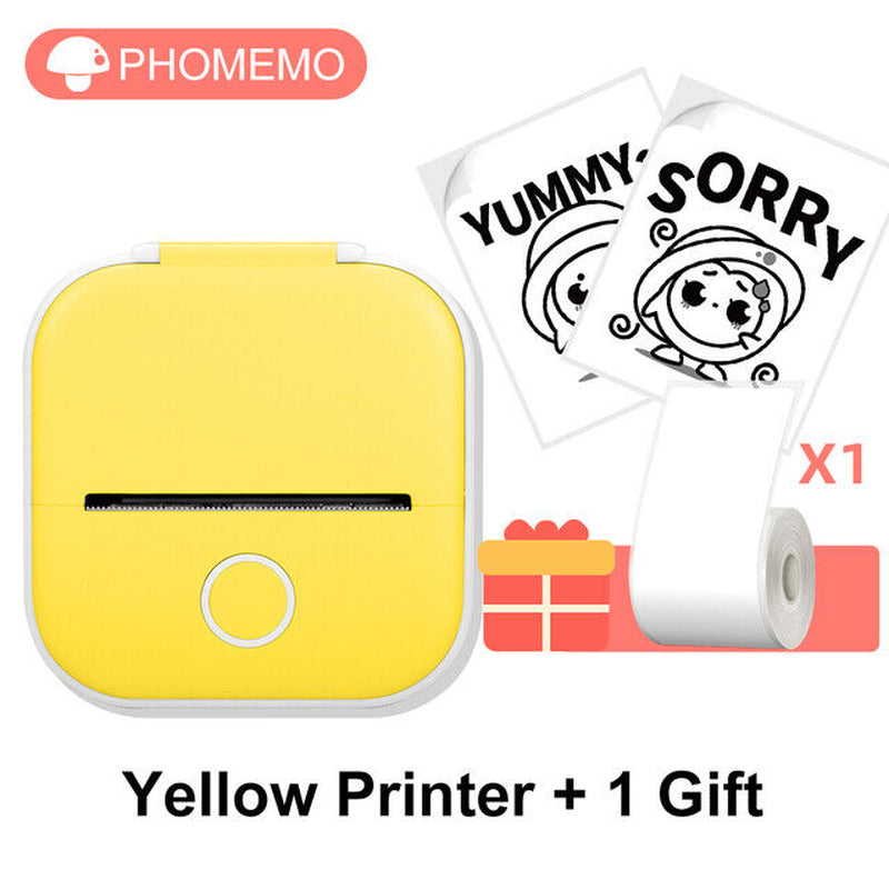 Phomemo T02 Mini Thermal Printer – Portable Pocket Bluetooth Printer for Photos, Labels &amp; Stickers