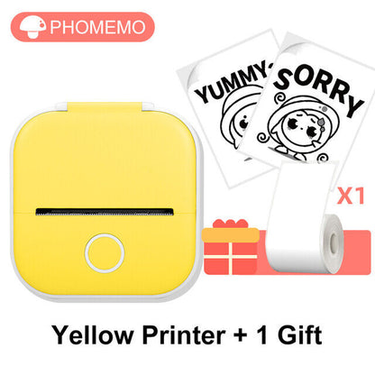 Phomemo T02 Mini Thermal Printer – Portable Pocket Bluetooth Printer for Photos, Labels &amp; Stickers