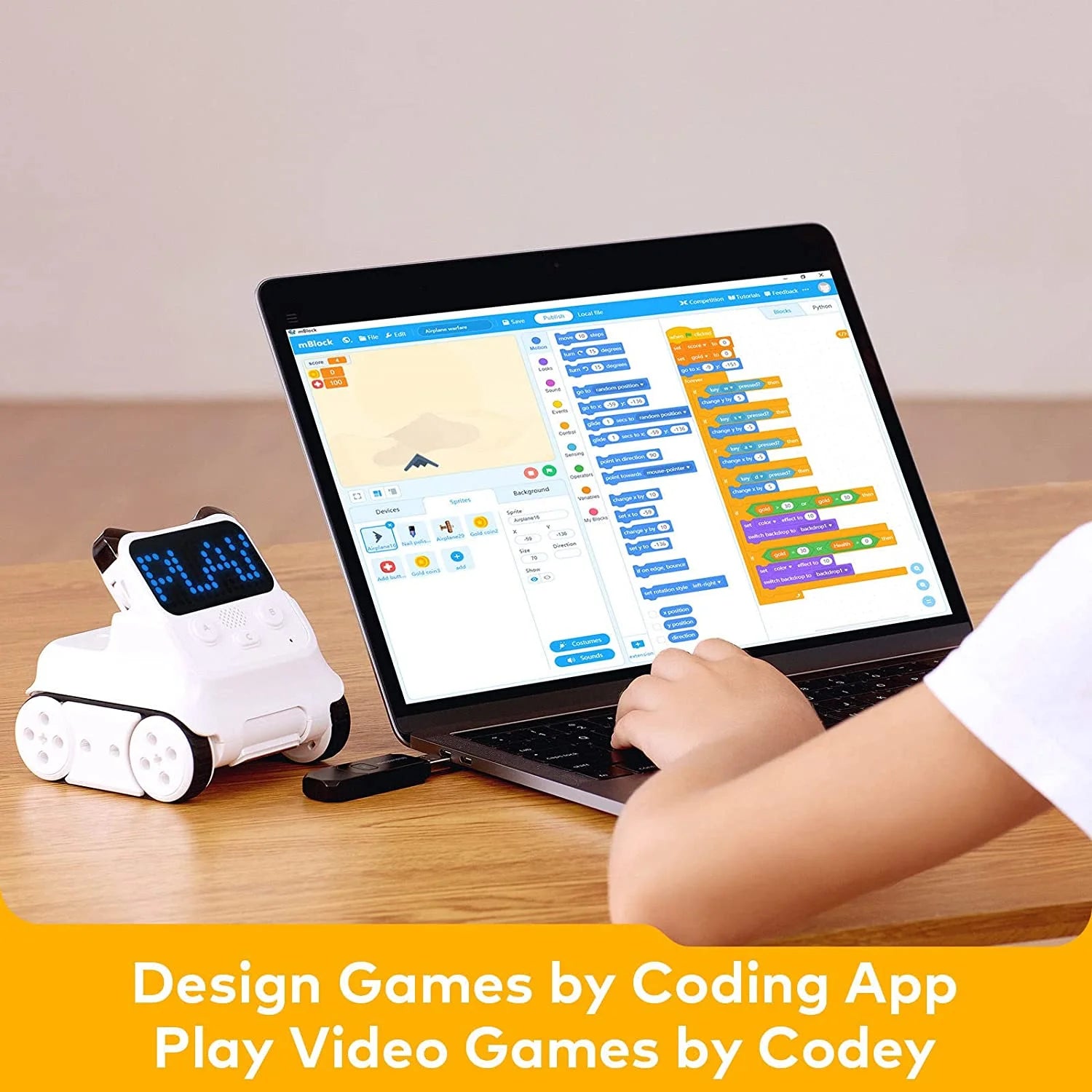 Codey Rocky 2-In-1 Coding Robot Toy for Kids  Programmable Remote Control Emo Robot Car | Supports Block-Based and Python Coding