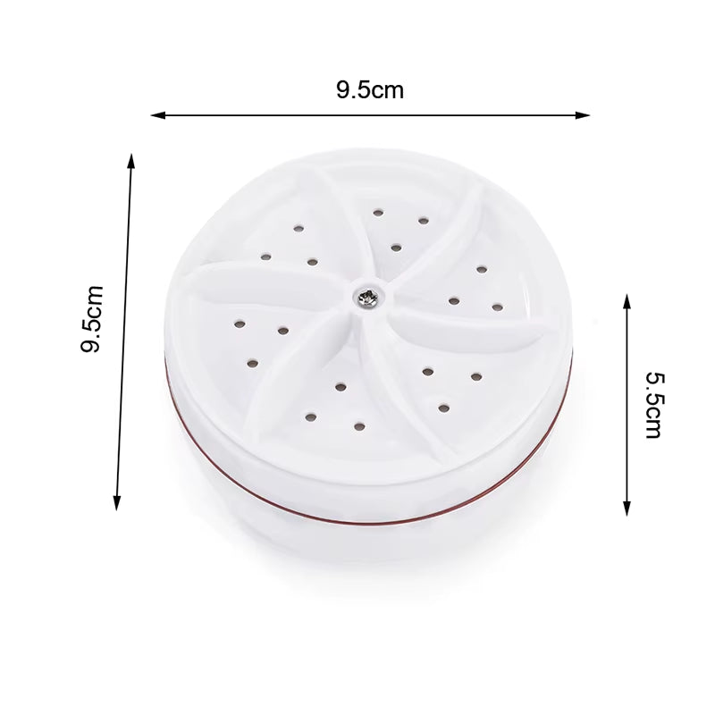 TurboClean™ Mini Washer: USB-Powered Ultrasonic Laundry Solution for Home &amp; Travel