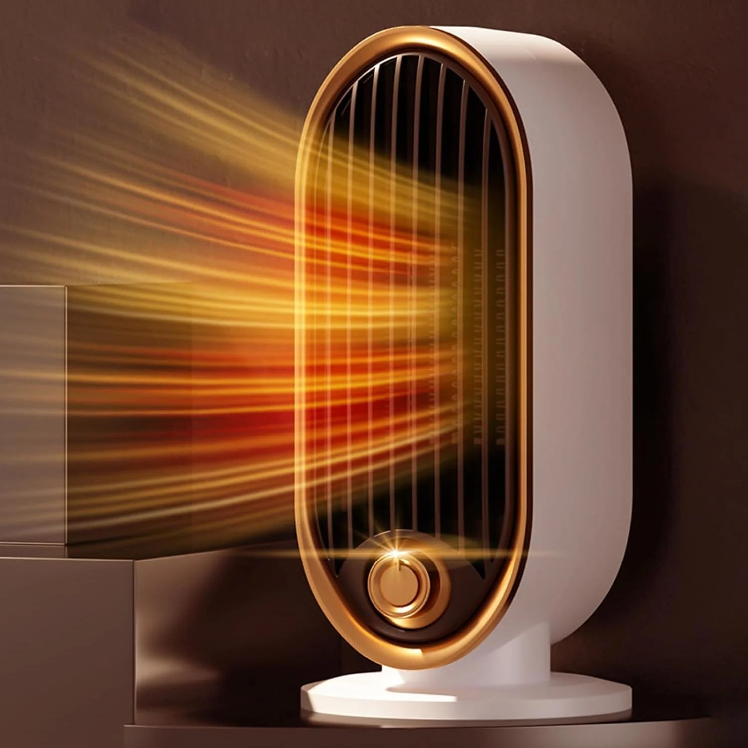 Small Electric Space Heater – 800W Fast Heating Ceramic Heater for Home, Bedroom, and Office