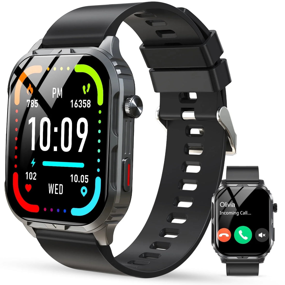 H5 Advanced Smart Watch with Bluetooth Call &amp; Message Notifications – IP68 Waterproof, 100 Sports Modes, Compatible with iOS &amp; Android