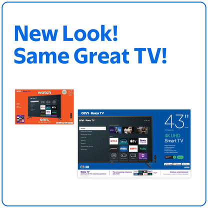 43” Class 4K UHD (2160P) LED Roku Smart TV with HDR – Model 100012584