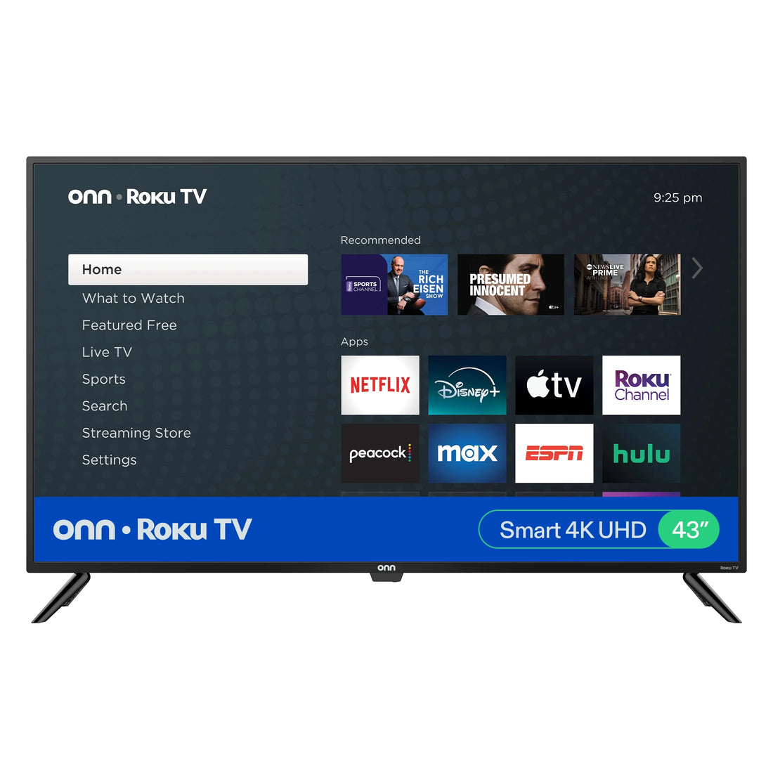 43” Class 4K UHD (2160P) LED Roku Smart TV with HDR – Model 100012584