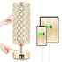 Crystal Table Lamp for Bedroom with USB-C, USB-A, and USB-C+A Charging Ports | Elegant Gold Finish