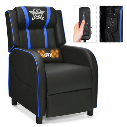 Massage Gaming Recliner Chair with Side Pockets – Ergonomic Comfort for Gamers &amp; Relaxation